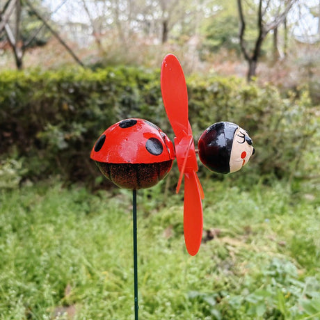 Set 4 Figurine, Decoratiuni de Gradina, Flippy, Tip Morisca de Vant, Model Insecte, 57 x 12 cm, Multicolor - vivimall.ro