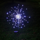 Lampa Solara, Flippy, Decor Gradina, Model Fireworks/Artificii, din Sarma de Cupru, 120 LED-uri, 55W, 90 cm, Alb Rece - vivimall.ro