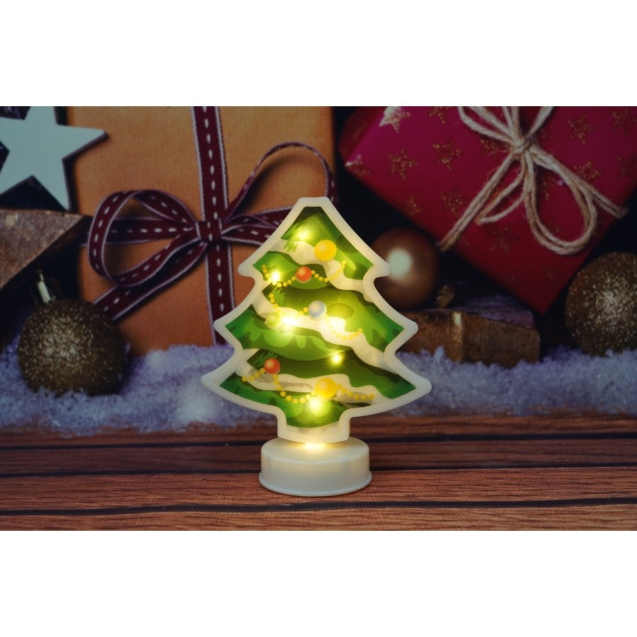 Decoratiune Luminoasa 3D, Tip Brad, Cu Baterii