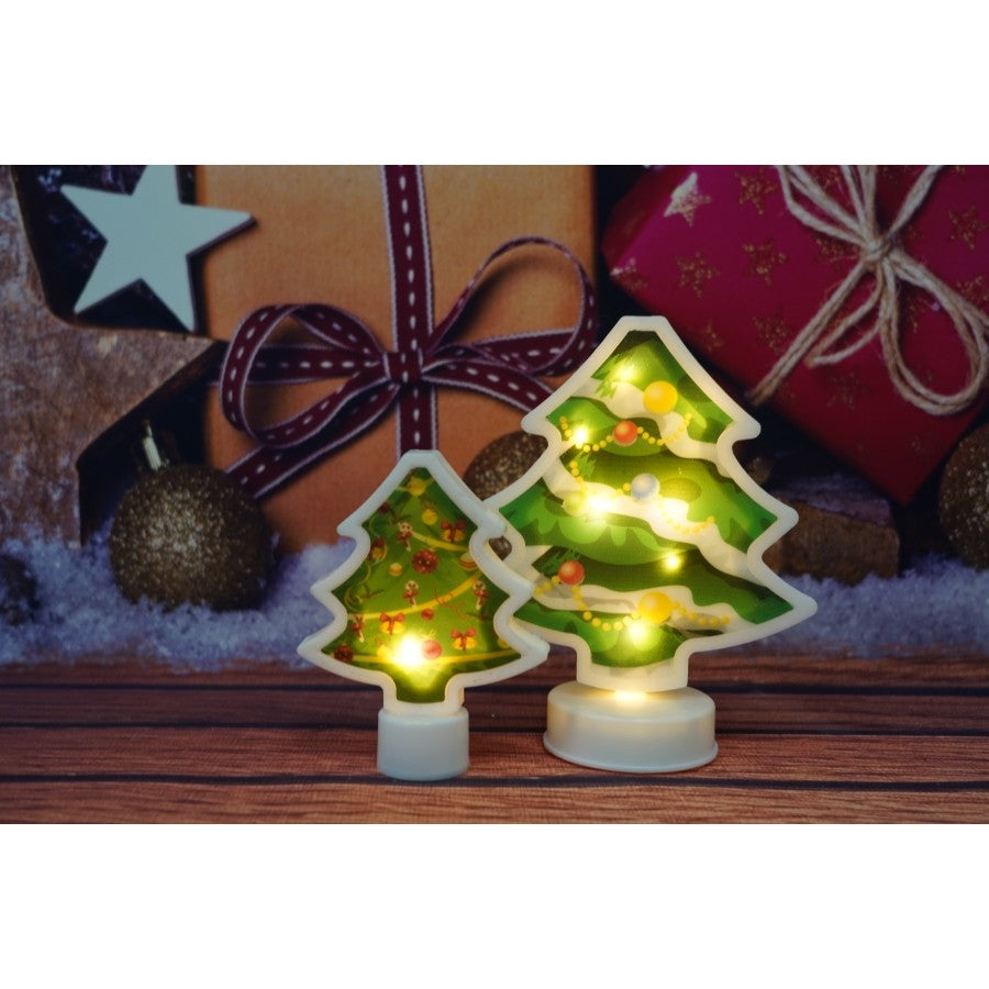 Decoratiune Luminoasa 3D, Tip Brad, Cu Baterii
