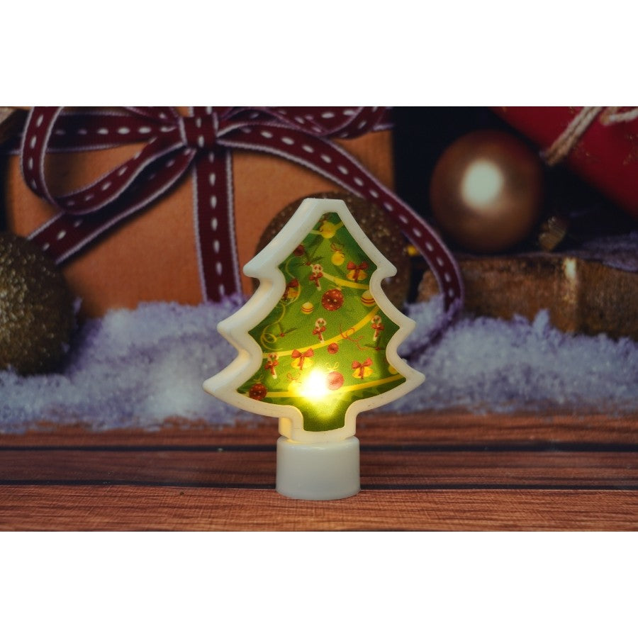 Decoratiune Luminoasa 3D, Tip Brad Mic, Cu Baterii