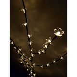 Decoratiune Luminoasa, Flippy, Crenguta, cu Baterii, 72 LED -uri, Flori, Alb Cald - vivimall.ro