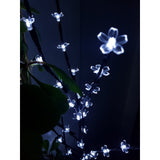 Decoratiune Luminoasa Crenguta Cu Baterii 72 Led -Uri Flori Rece