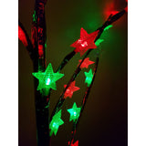 Decoratiune Luminoasa Crenguta cu Baterii 72 LED -uri Stelute Multicolor - vivimall.ro