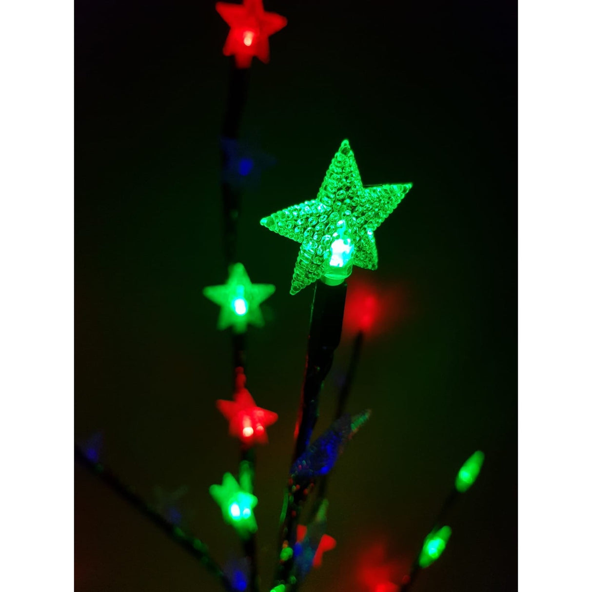 Decoratiune Luminoasa Crenguta Cu Baterii 72 Led -Uri Stelute