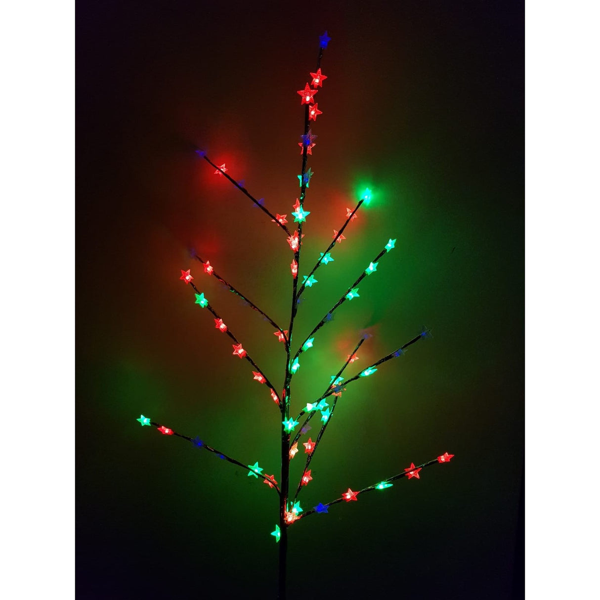 Decoratiune Luminoasa Crenguta cu Baterii 72 LED -uri Stelute Multicolor - vivimall.ro