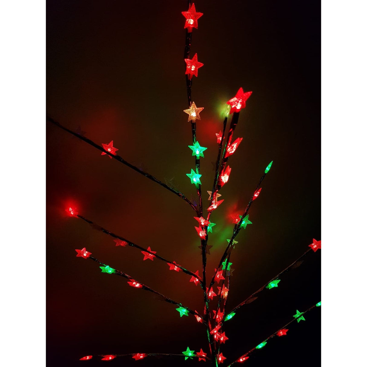 Decoratiune Luminoasa Crenguta Cu Baterii 72 Led -Uri Stelute