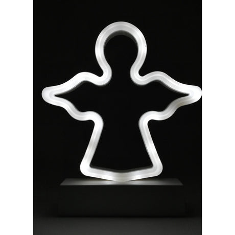Decoratiune Luminoasa Cu Baterii Ingeras 25 Cm Rece