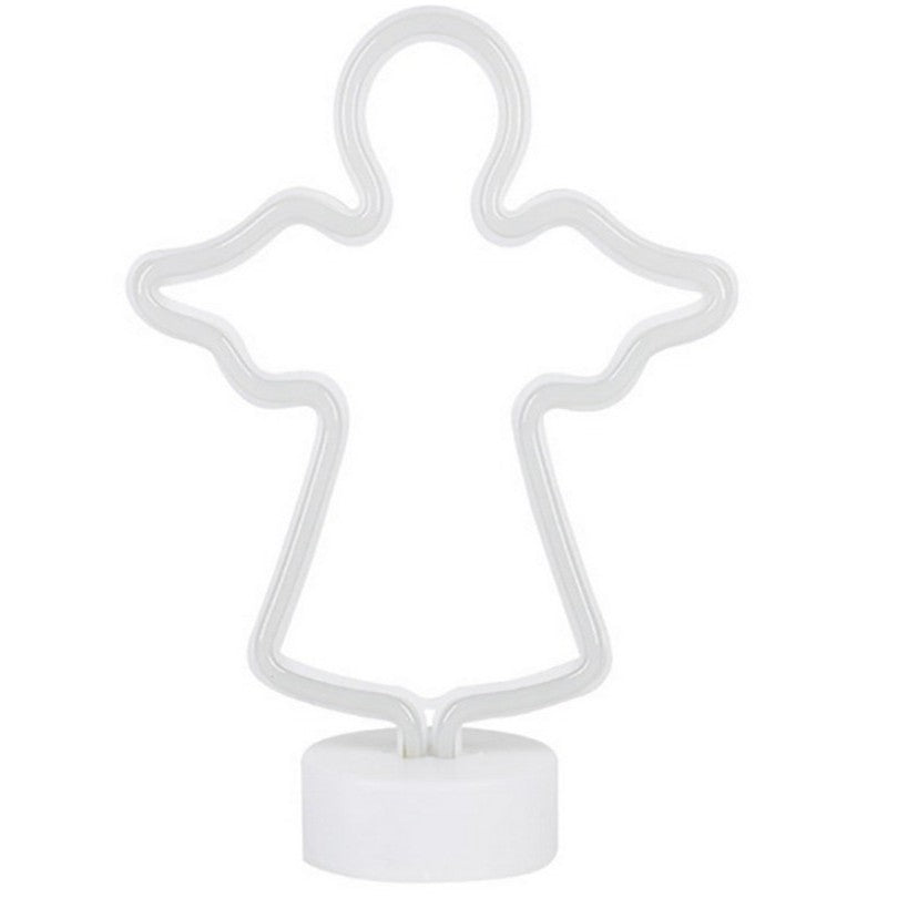 Decoratiune Luminoasa cu Baterii Ingeras 25 cm Alb Rece - vivimall.ro