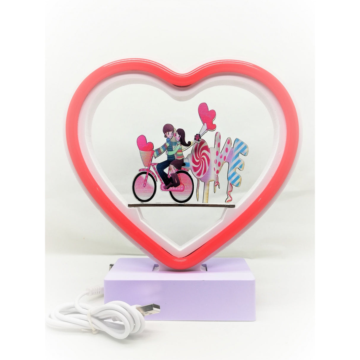 Decoratiune Luminoasa Cu Baterii Neon Love 20 Cm