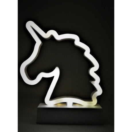 Decoratiune Luminoasa Cu Baterii Unicorn 25 Cm Rece