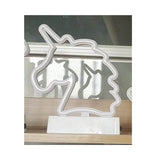 Decoratiune Luminoasa cu Baterii Unicorn 25 cm Alb Rece - vivimall.ro