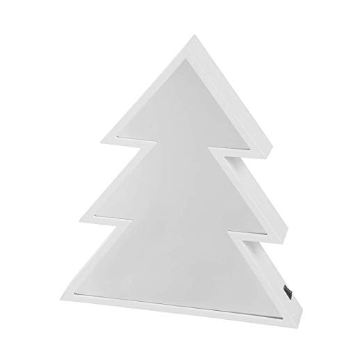 Decoratiune Luminoasa cu Baterii/USB Model Brad 20 cm Alb Cald - vivimall.ro