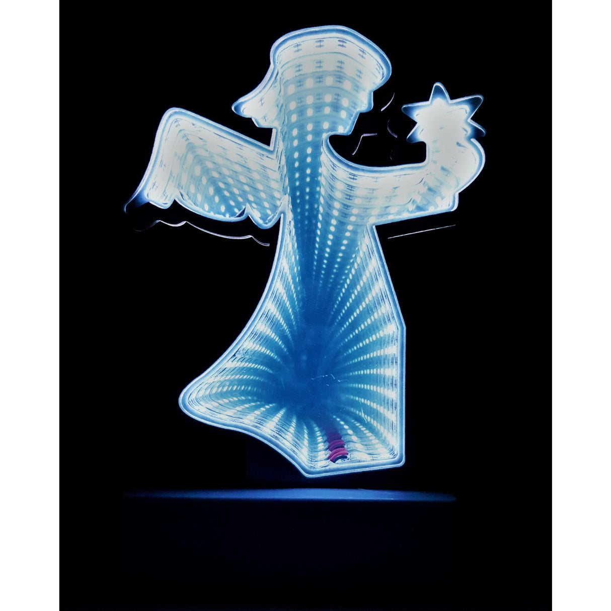 Decoratiune Luminoasa Cu Baterii/Usb Model Ingeras 20 Cm Rece
