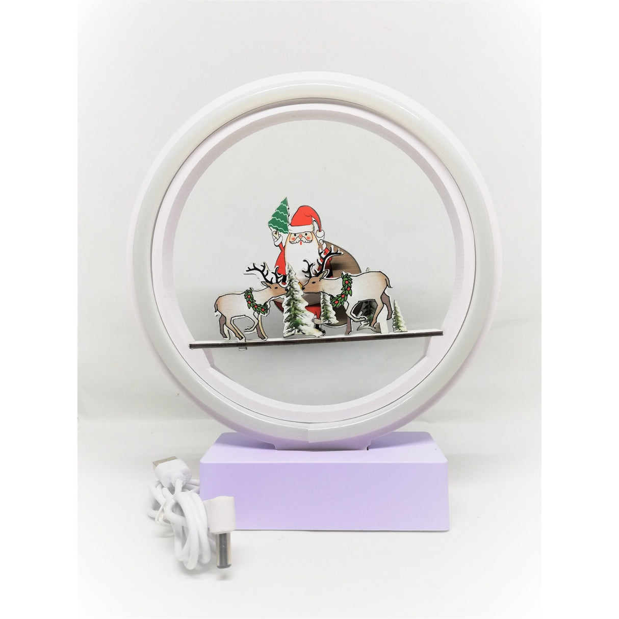 Decoratiune Luminoasa Cu Baterii/Usb Neon Craciun 20 Cm Rece