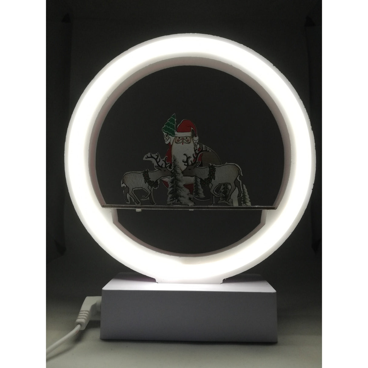 Decoratiune Luminoasa Cu Baterii/Usb Neon Craciun 20 Cm Rece