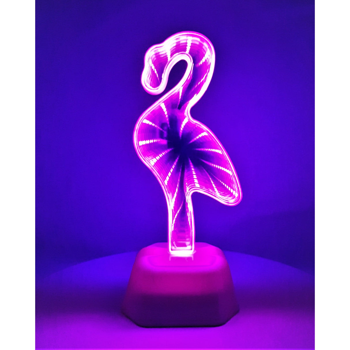 Decoratiune Luminoasa Cu Baterii/Usb Neon Model Flamingo 20 Cm