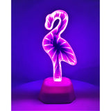 Decoratiune Luminoasa Cu Baterii/Usb Neon Model Flamingo 20 Cm