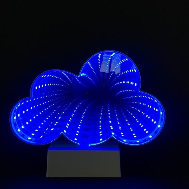 Decoratiune Luminoasa Cu Baterii/Usb Neon Model Norisor 20 Cm Rece