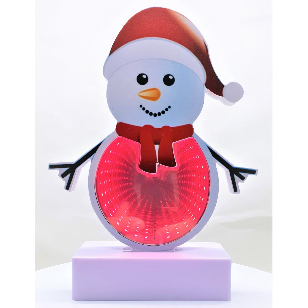 Decoratiune Luminoasa cu Baterii/USB Neon Model Om de Zapada 20 cm Alb Rece - vivimall.ro