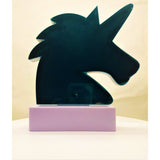Decoratiune Luminoasa cu Baterii/USB Neon Model Unicorn Alb Rece 20 cm - vivimall.ro