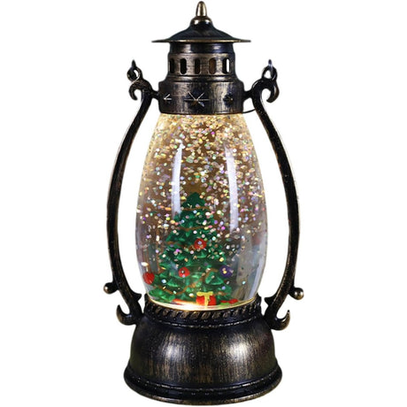 Decoratiune Luminoasa, Felinar De Craciun, Cu Lumina Led, Ornament , Cu Maner - vivimall.ro