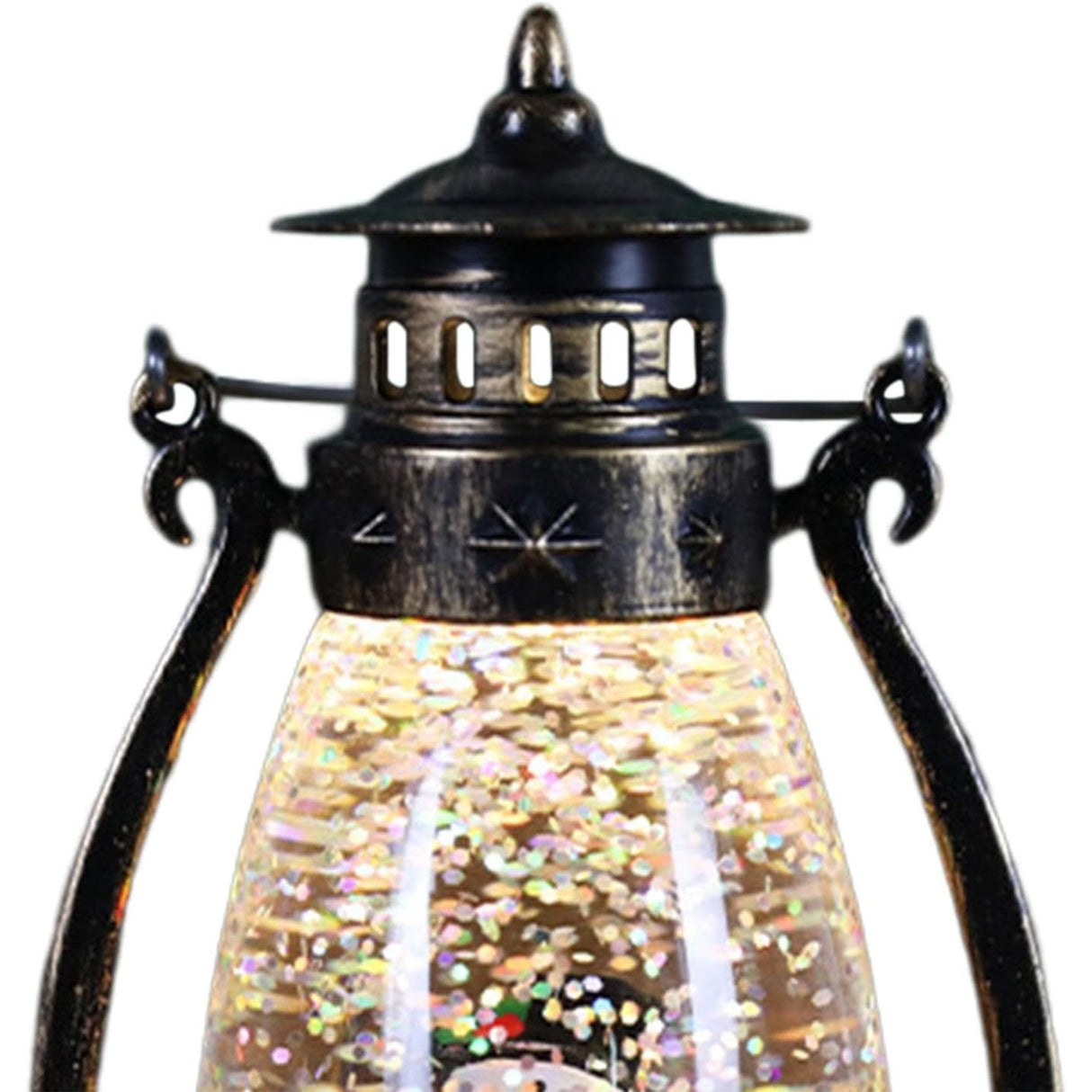 Decoratiune Luminoasa, Felinar De Craciun, Cu Lumina Led, Ornament , Cu Maner - vivimall.ro