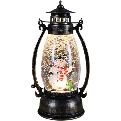 Decoratiune Luminoasa, Felinar De Craciun, Cu Lumina Led, Ornament , Cu Maner - vivimall.ro