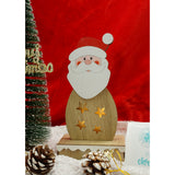 Decoratiune luminoasa, Flippy, Mos Craciun, maro, lungime: 10 cm, latime: 5 cm, inaltime: 19 cm, lemn, interior/exterior - vivimall.ro