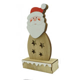 Decoratiune Luminoasa, Mos Craciun, Lungime: 10 Cm, Latime: 5 Cm, Inaltime: 19 Cm, Lemn, Interior/Exterior