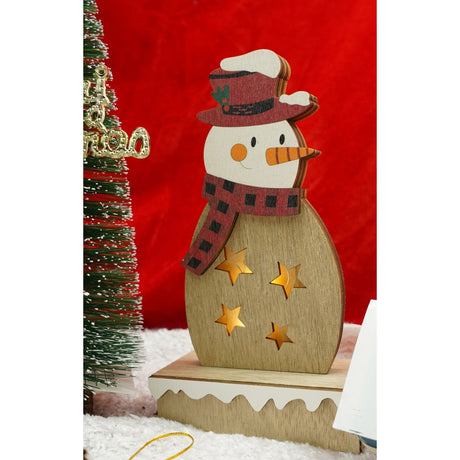 Decoratiune luminoasa, Flippy, Om de zapada, maro, lungime: 10 cm, latime: 5 cm, inaltime: 19 cm, lemn, interior/exterior - vivimall.ro