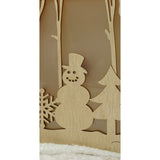 Decoratiune Luminoasa, Peisaj De Iarna - Om De Zapada, Lungime: 21 Cm, Latime: 5 Cm, Inaltime: 16 Cm, Lemn, Interior/Exterior
