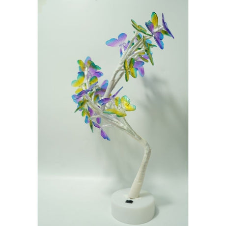 Decoratiune Luminoasa, Tip Copac Cu Fluturi, Cu Baterii/Usb
