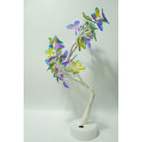 Decoratiune luminoasa, Vivimall, Tip copac cu fluturi, cu baterii/USB