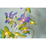 Decoratiune luminoasa, Vivimall, Tip copac cu fluturi, cu baterii/USB