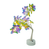 Decoratiune luminoasa, Vivimall, Tip copac cu fluturi, cu baterii/USB