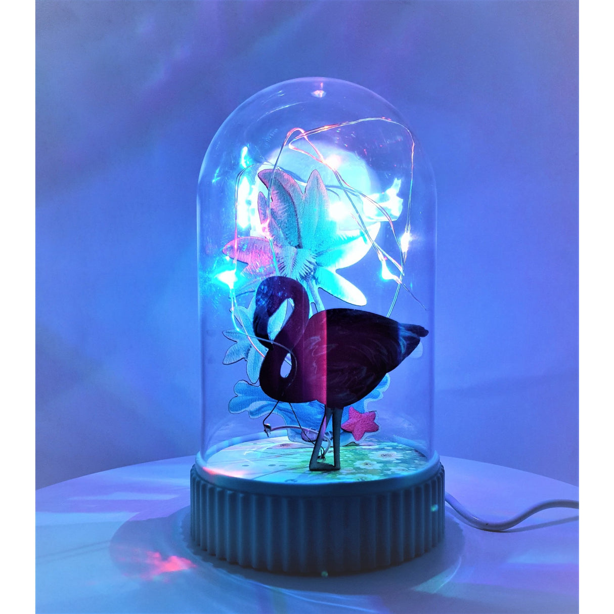 Decoratiune Luminoasa  Glob cu USB Model Flamingo 14.5 cm Multicolor - vivimall.ro