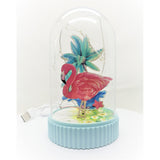Decoratiune Luminoasa Glob Cu Usb Model Flamingo 14.5 Cm