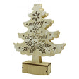 Decoratiune luminoasa, model de  Brad cu inscriptie Marry Christmas, alb, lungime: 11 cm, latime: 5 cm, inaltime: 30 cm, lemn, interior/exterior - vivimall.ro