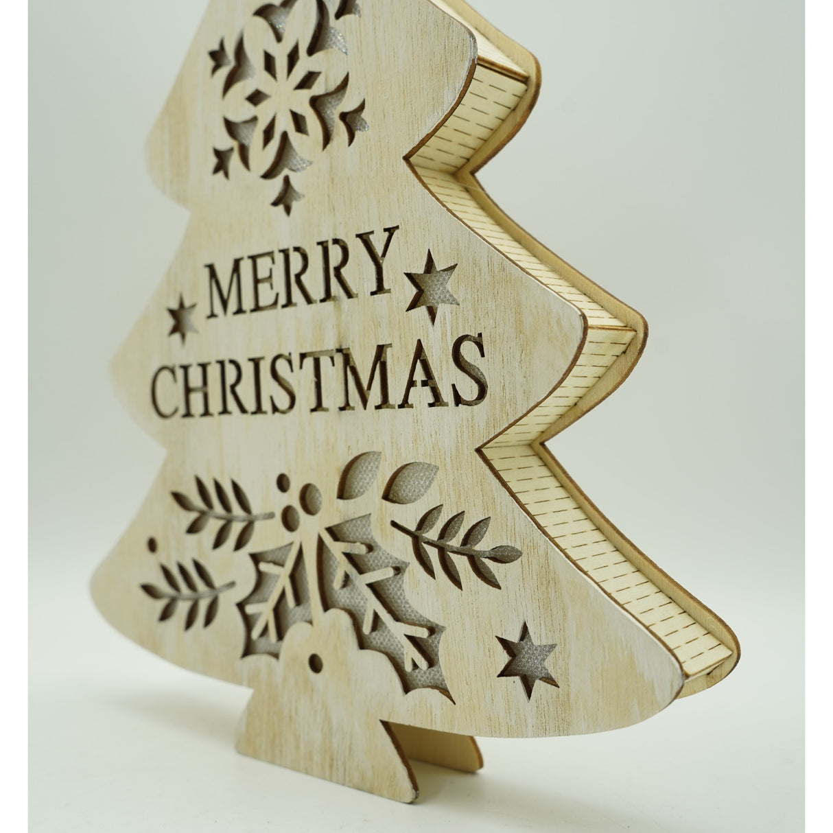 Decoratiune Luminoasa, Lungime: 19 Cm, Latime: 3 Cm, Inaltime: 22 Cm, Lemn, Interior/Exterior