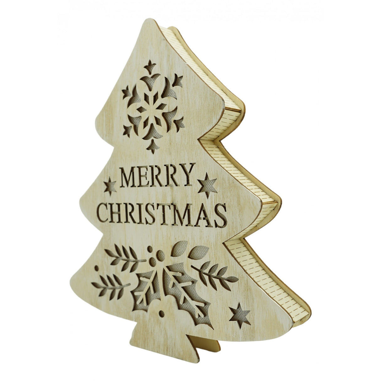 Decoratiune Luminoasa, Lungime: 19 Cm, Latime: 3 Cm, Inaltime: 22 Cm, Lemn, Interior/Exterior