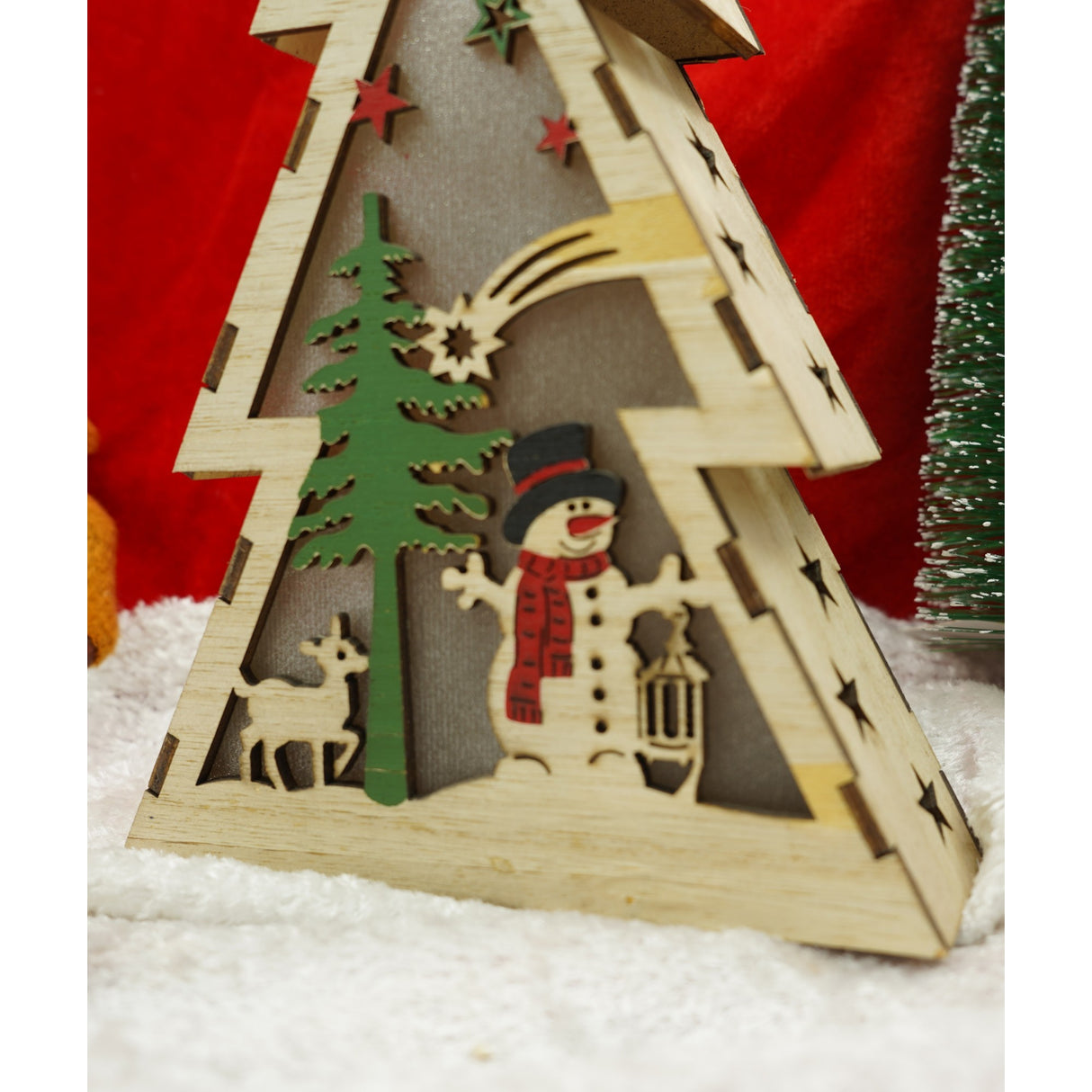 Decoratiune Luminoasa, Lungime: 14 Cm, Latime: 5 Cm, Inaltime: 20 Cm, Lemn, Interior/Exterior