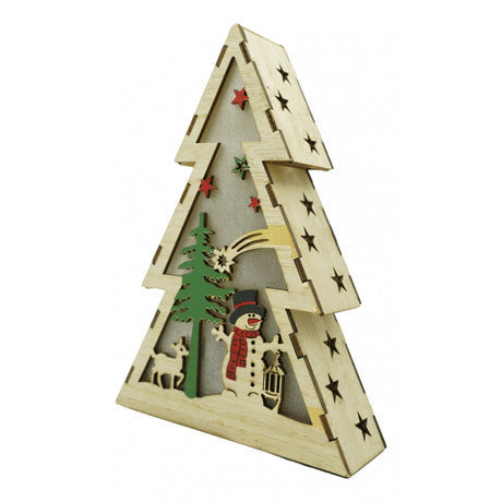 Decoratiune Luminoasa, Lungime: 14 Cm, Latime: 5 Cm, Inaltime: 20 Cm, Lemn, Interior/Exterior
