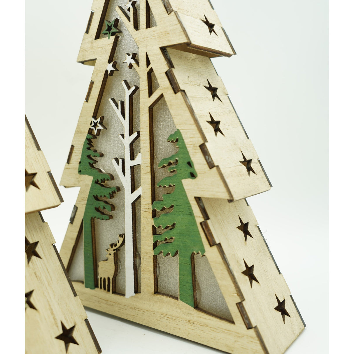 Decoratiune Luminoasa, Lungime: 14 Cm, Latime: 5 Cm, Inaltime: 20 Cm, Lemn, Interior/Exterior