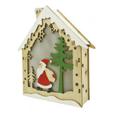 Decoratiune Luminoasa, Lungime: 18 Cm, Latime: 21 Cm, Inaltime: 5 Cm, Lemn, Interior/Exterior