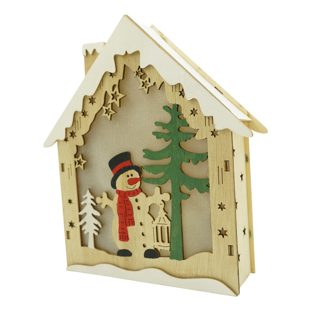 Decoratiune Luminoasa, Lungime: 18 Cm, Latime: 5 Cm, Inaltime: 21 Cm, Lemn, Interior/Exterior
