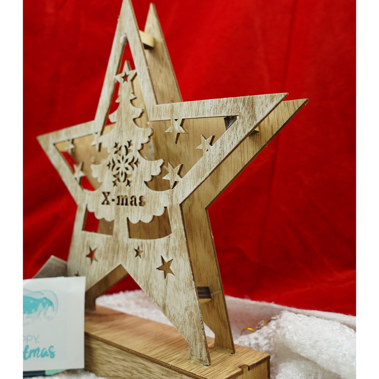 Decoratiune Luminoasa, Lungime: 19 Cm, Latime: 5 Cm, Inaltime: 26 Cm, Lemn, Interior/Exterior