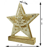 Decoratiune Luminoasa, Lungime: 19 Cm, Latime: 5 Cm, Inaltime: 26 Cm, Lemn, Interior/Exterior