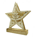 Decoratiune Luminoasa, Lungime: 19 Cm, Latime: 5 Cm, Inaltime: 26 Cm, Lemn, Interior/Exterior