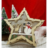 Decoratiune Luminoasa, Lungime: 18 Cm, Latime: 18 Cm, Inaltime: 4 Cm, Lemn, Interior/Exterior